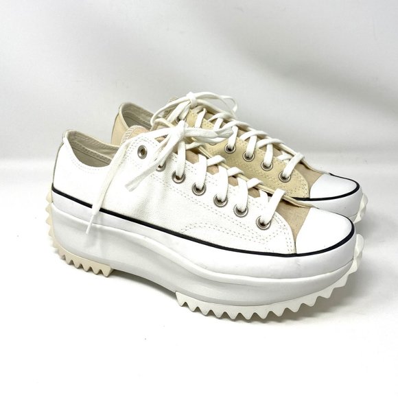 Converse Men 171895C Run Star Hike Ox Vintage White Egret Canvas Platform Sneake - Picture 3 of 10